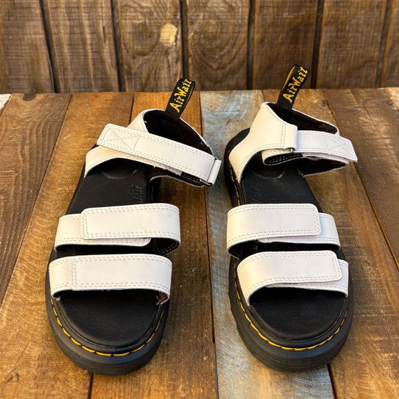 Dr. Martens Klaire White Leather Strap Sandals - Picture 3 of 14